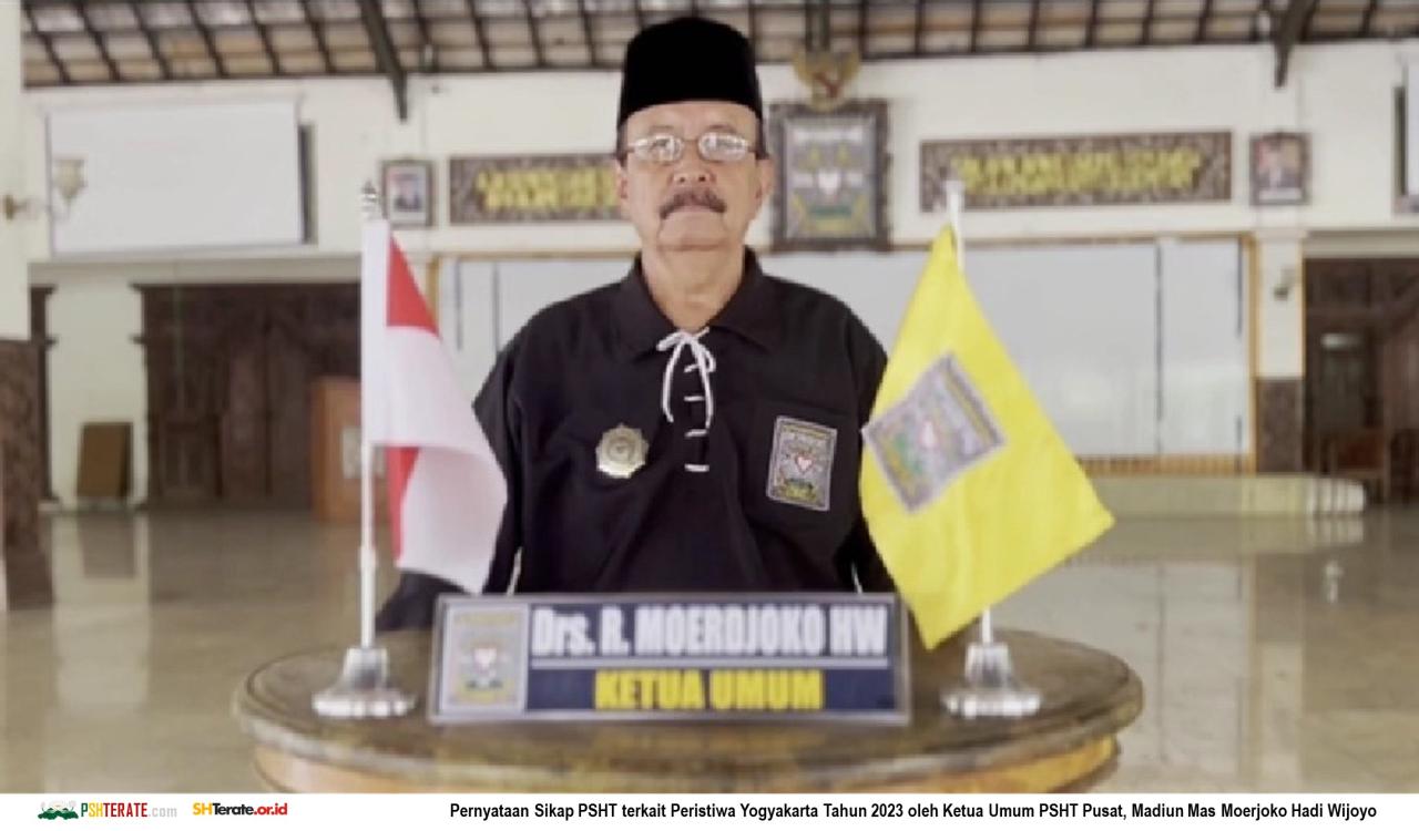 Pernyataan Sikap PSHT terkait Peristiwa Yogyakarta Tahun 2023 oleh Ketua Umum PSHT Pusat Madiun Mas Moerjoko Hadi Wijoyo
